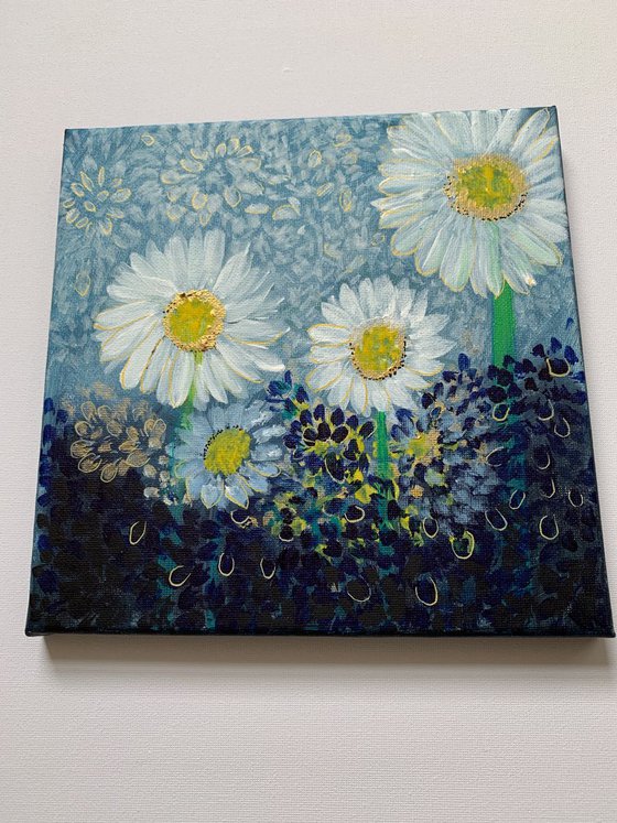 Daisies, Flower Paintings, Floral Artwork For Sale, Original Acrylic Painting, Home Decor, Wall Art Decor, Gift Ideas