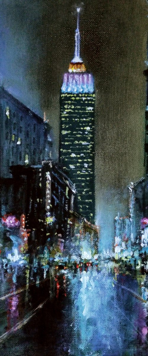 New York City in rainy night4 by Vishalandra Dakur
