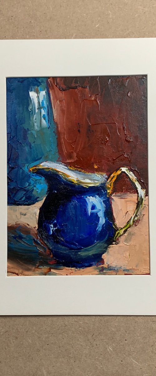 Cobalt milk pitcher. by Vita Schagen