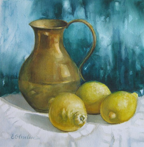 Pot and lemons