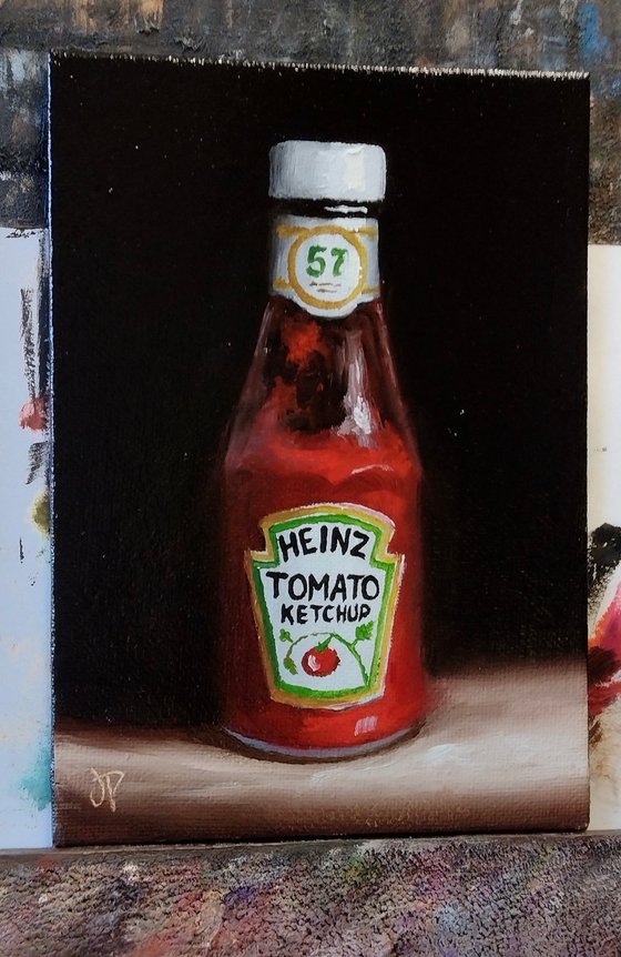 Ketchup framed still life