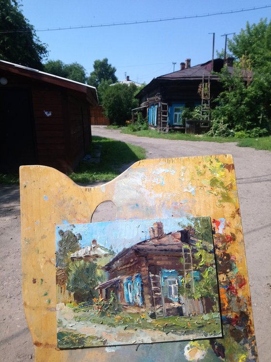 The house with blue windows