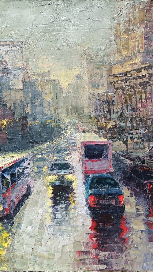 Urban Rhythm in the Rain by Kamo Atoyan