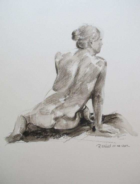 Seated female nude