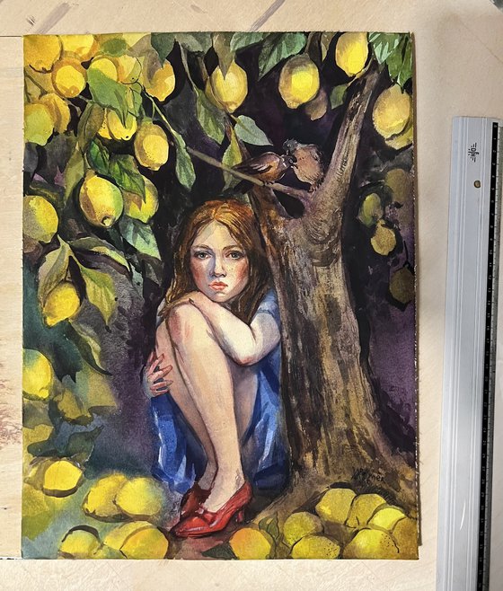 Under the lemon tree