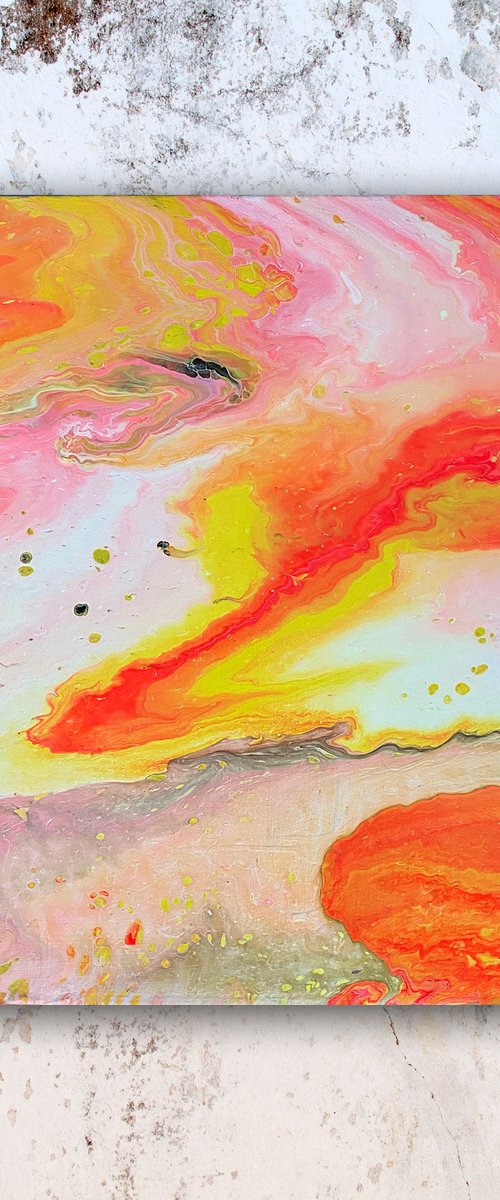 "I Can't Stay Mad At You" - Original Abstract PMS Fluid Acrylic Painting - 24 x 24 inches by Preston M. Smith (PMS)