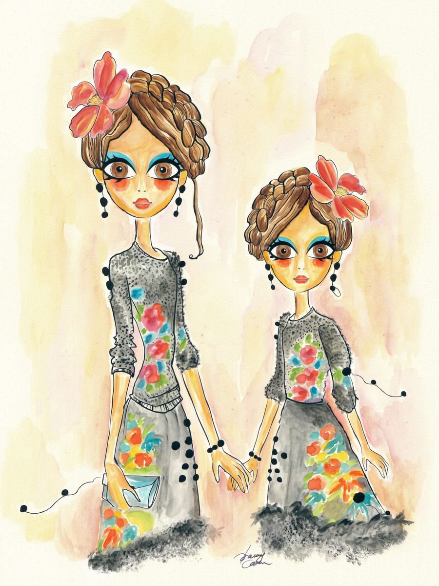 Amanda and Camille - Mother and Doughter - Love - Mother’s Day - Birthday - Gift by Artemisia