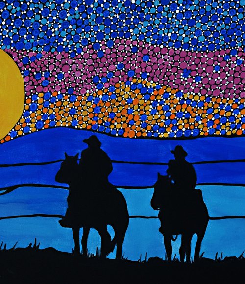 Cowboy sunset by Rachel Olynuk