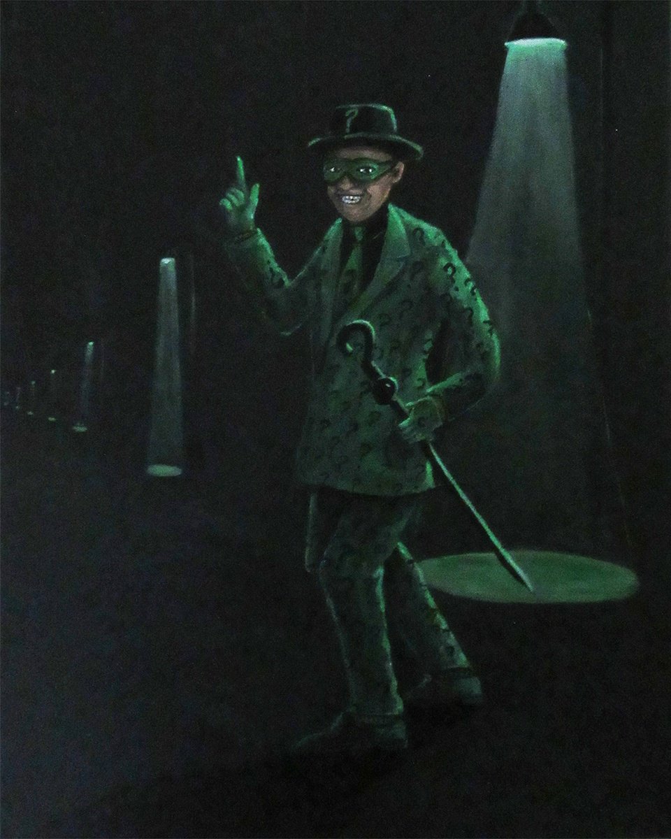 Illustrative Abstract Acrylic Painting By William F. Adams, 16 X 20", Riddle Me This!, Original Artwork