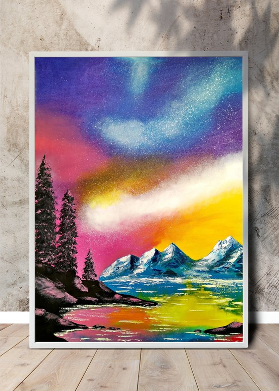 Fantasy Aurora Lake