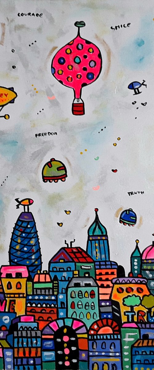 Old Flying Machines London by Maria Luisa  Azzini