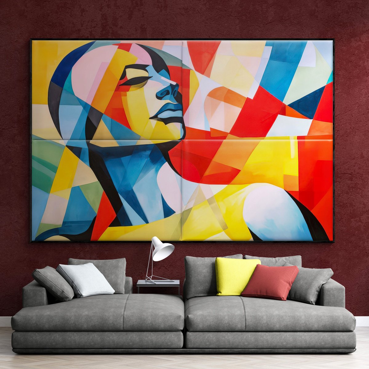 Abstract Acrylic Painting By V+V Kniazievi, 118 X 79", Being Myself, Original Artwork