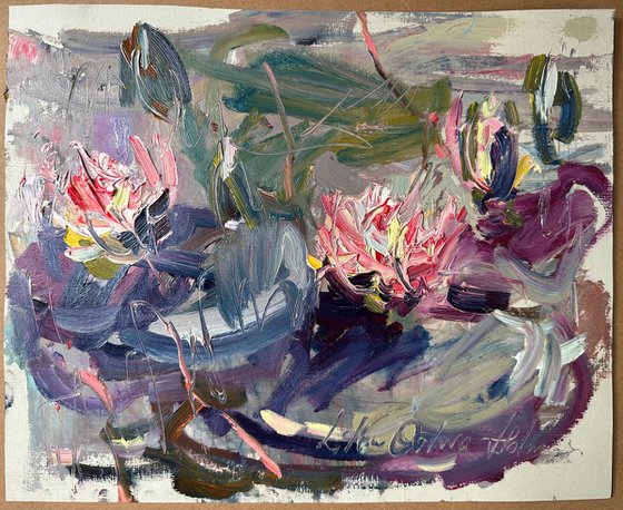 Water lilies. 2. Works on paper.