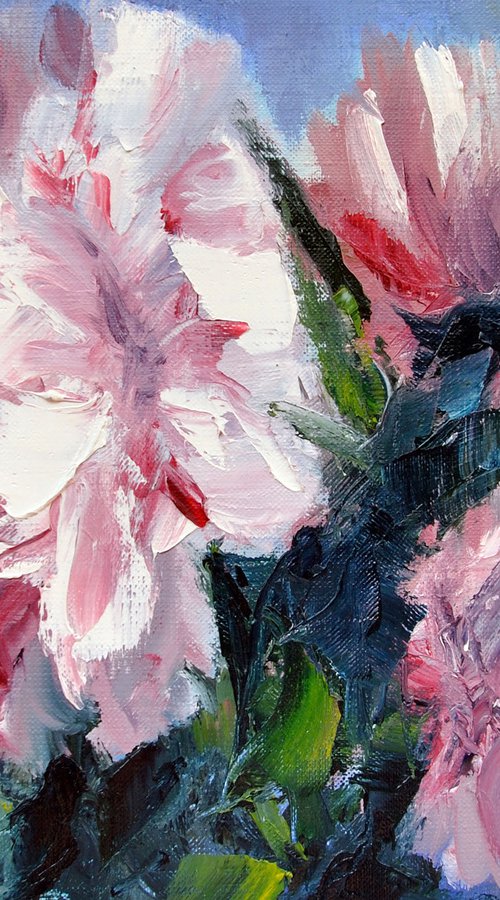 Rose peonies painting Painting by Anna Brazhnikova, flower painting, peonies painting by Anna Brazhnikova