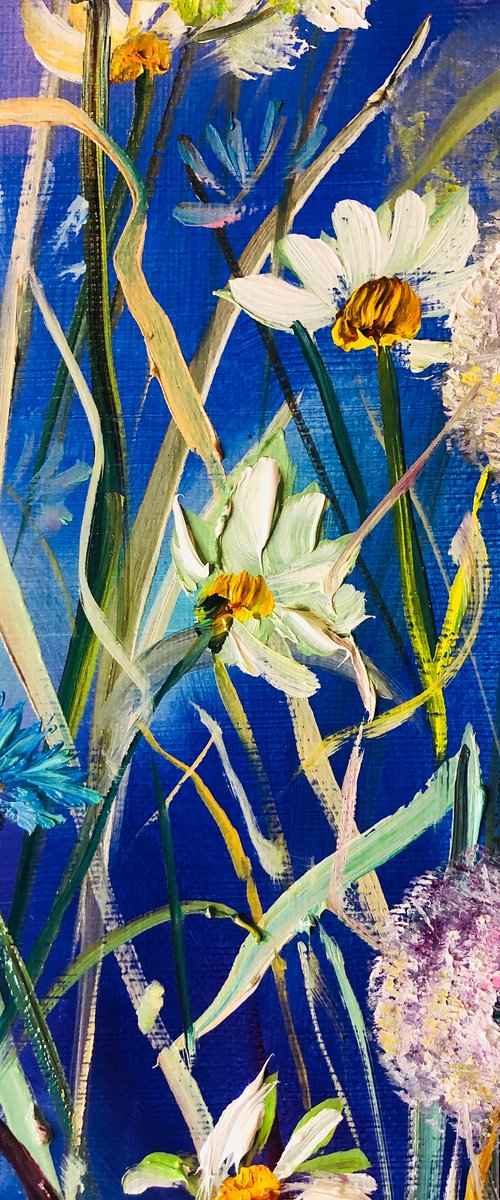 DANCE OF DAISIES - Wildflowers. Meadow. Summer. Waltz. Landscape. Romance. Memories. Grass. by Marina Skromova