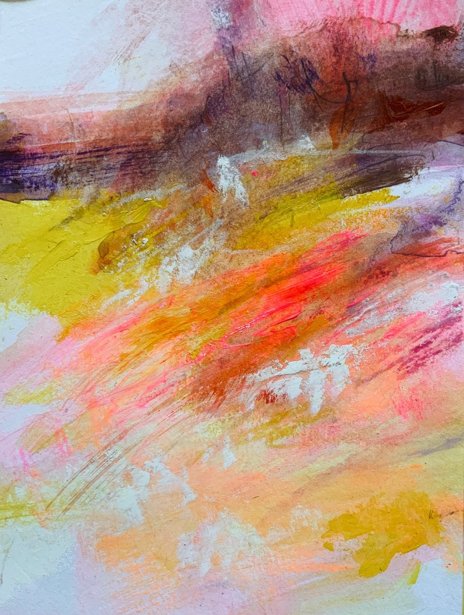Organic Drawing , Golden Hour By Katja Wittmer, 8 X 11, Artwork For Sale On Artfinder