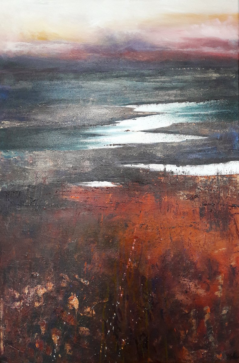 Dusk Skies Marshes by Teresa Tanner