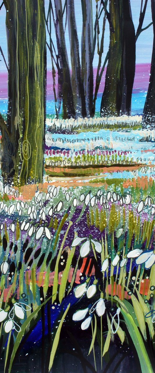 Evening Snowdrops by Julia  Rigby