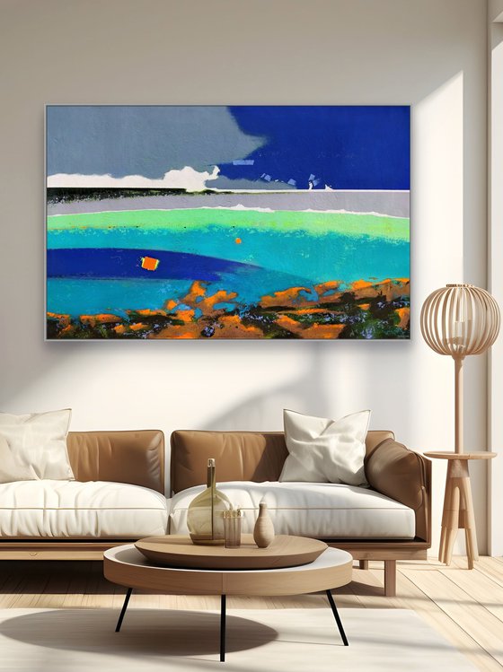 Abstract Azure and Blue Velvet