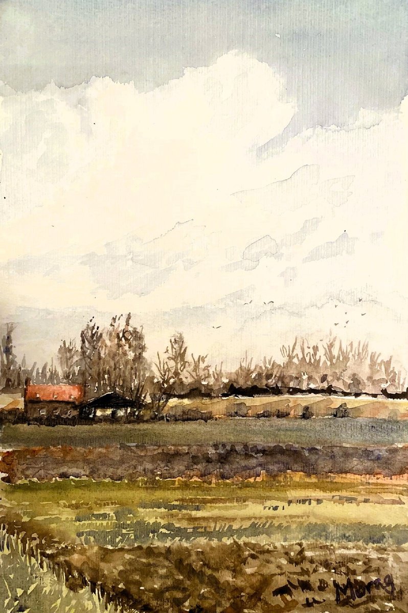 Impressionistic Watercolour , Spring Light, Zeeland By Morag Paul, 16 X 20, Artwork For Sale On Artfinder