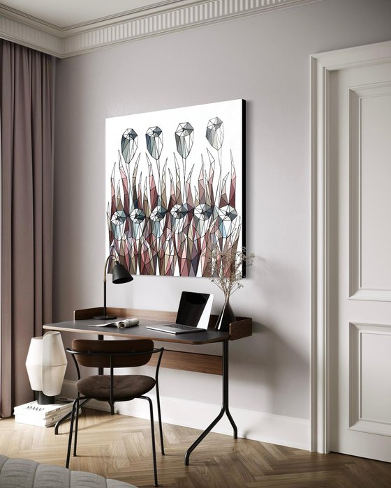 CRYSTAL BLUE FLOWERS