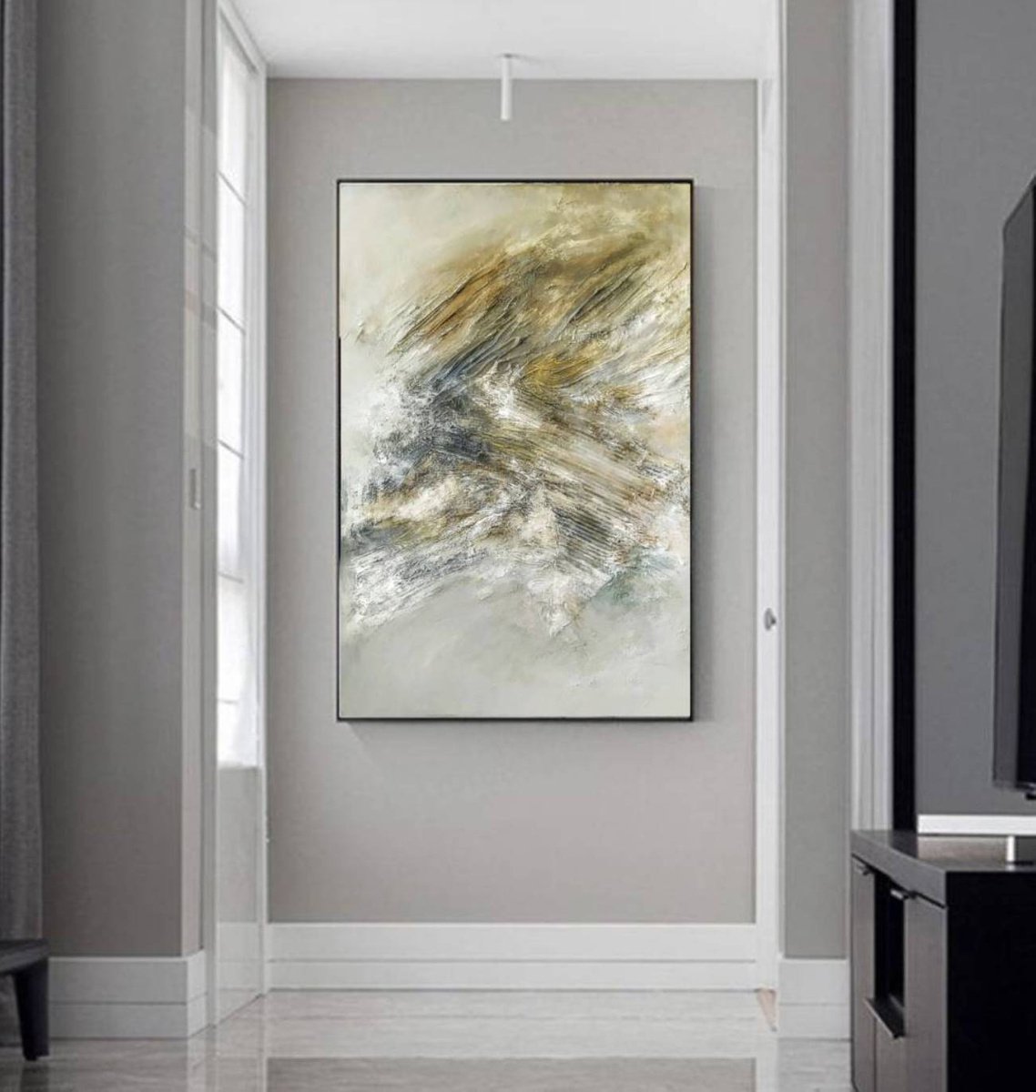 Kythos 70x100cm Abstract Textured Painting by Alexandra Petropoulou