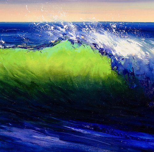Green Wave Breaking by Bozhena Fuchs