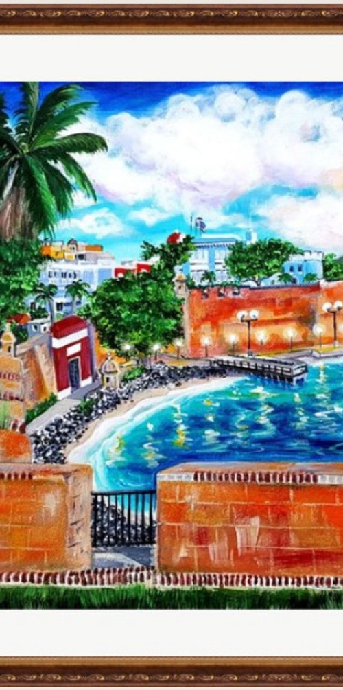 El Morro, La Fortaleza, Paseo de la Princesa, Old San Juan art of Puerto Rico by Galina Victoria