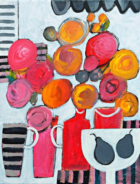 Still Life with 2 Pears III