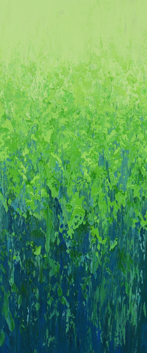 Green Energy - Textured Nature Abstract by Suzanne Vaughan