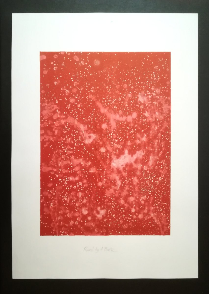 Organic Abstract Print By Aleksandar Basic, 17 X 25, Rain One, Original Artwork