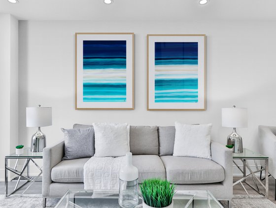 Ocean Quiet. Diptych.