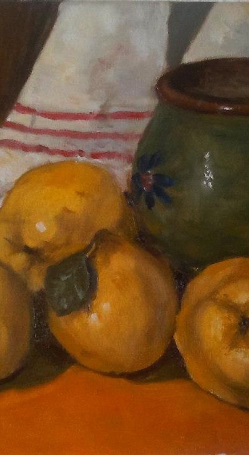 still life with quinces by Sebastian Beianu