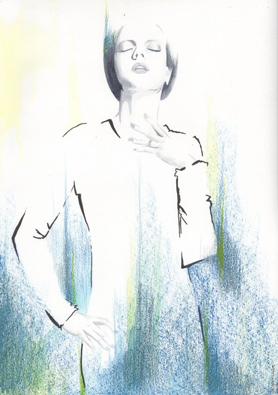 contemporary female fashion illustration