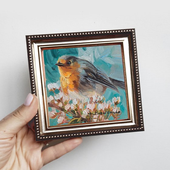 Robin bird painting