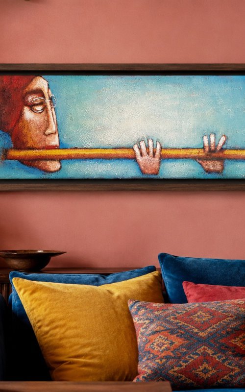 Aqua Fluit II ( 100cm x 30cm x 1.6) by Zhana Viel