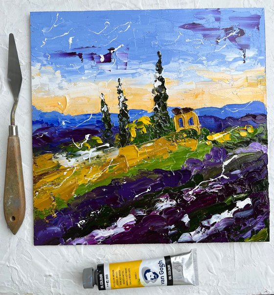 Provence Lavender Field Original Painting
