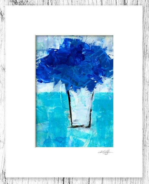 A Bouquet Of Blue 14 - Mixed Media Floral Painting by Kathy Morton Stanion by Kathy Morton Stanion