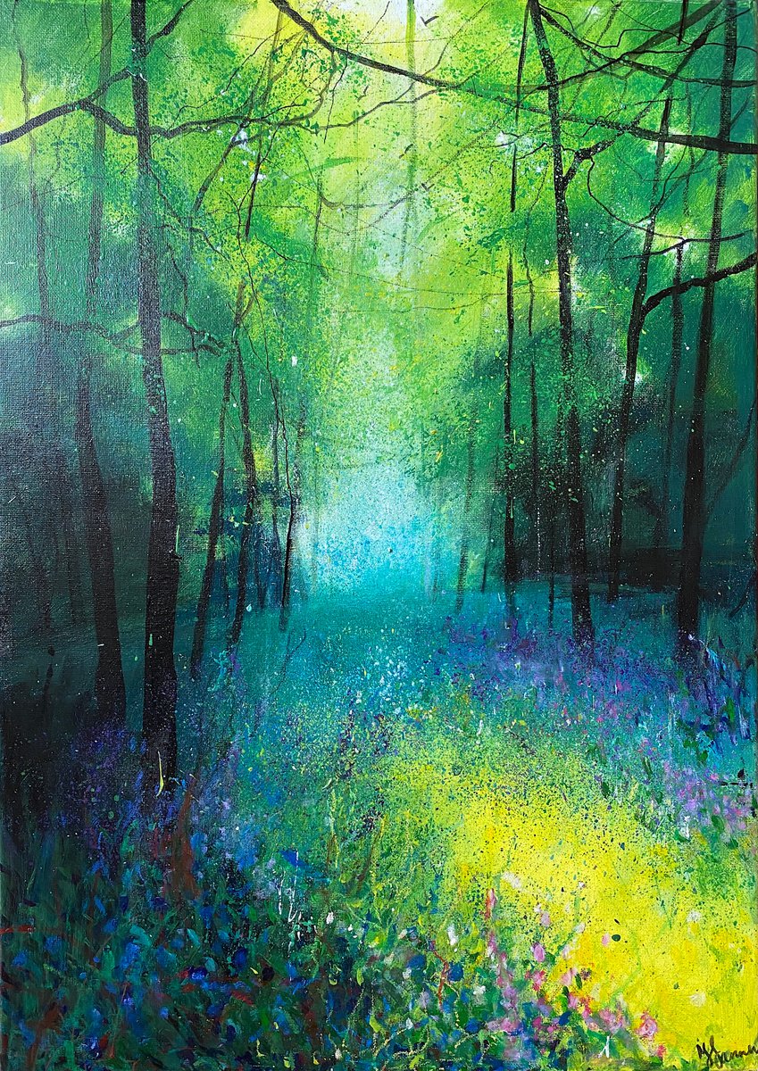 Misty Wildflower Woodland by Teresa Tanner