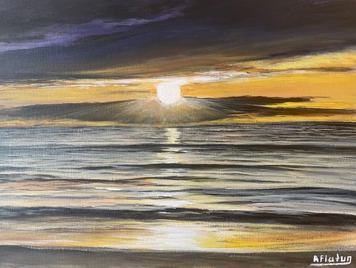 SUNSET SEA by Aflatun Israilov