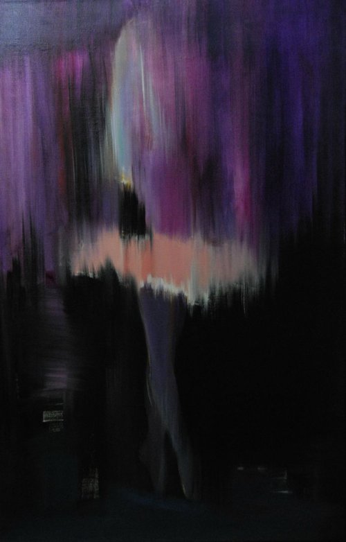 Abstract ballet dancer painting "Colors of Night" by Yuri Pysar