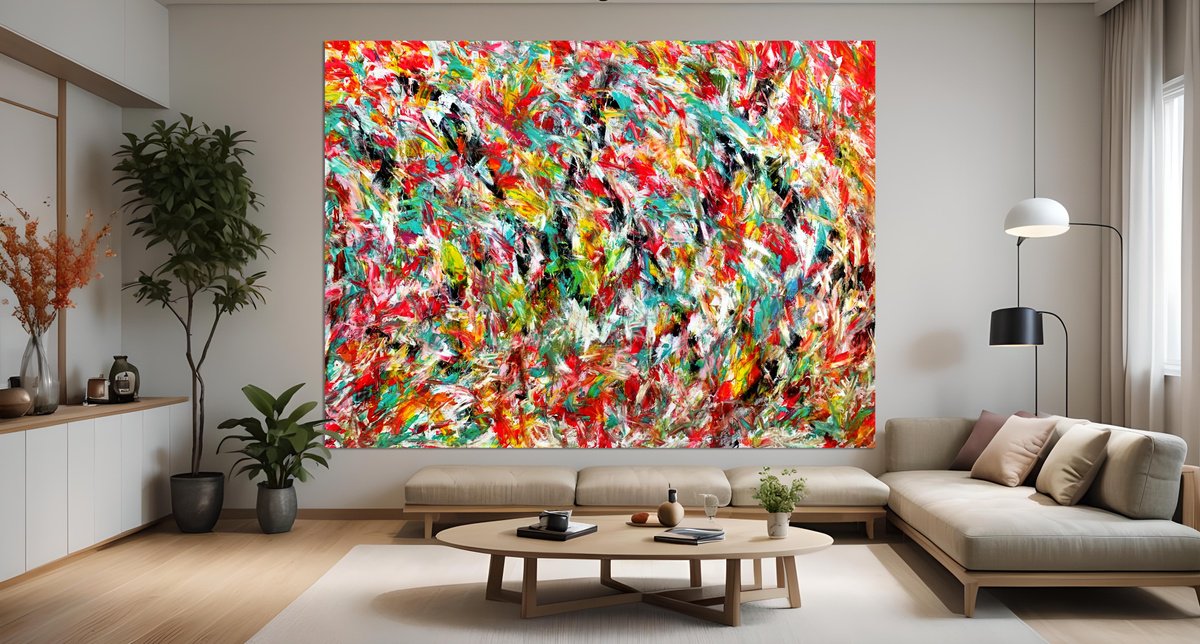 Organic Abstract Acrylic Painting By Estelle Asmodelle, 88 X 65, Your Apparent Complexity, Original Artwork