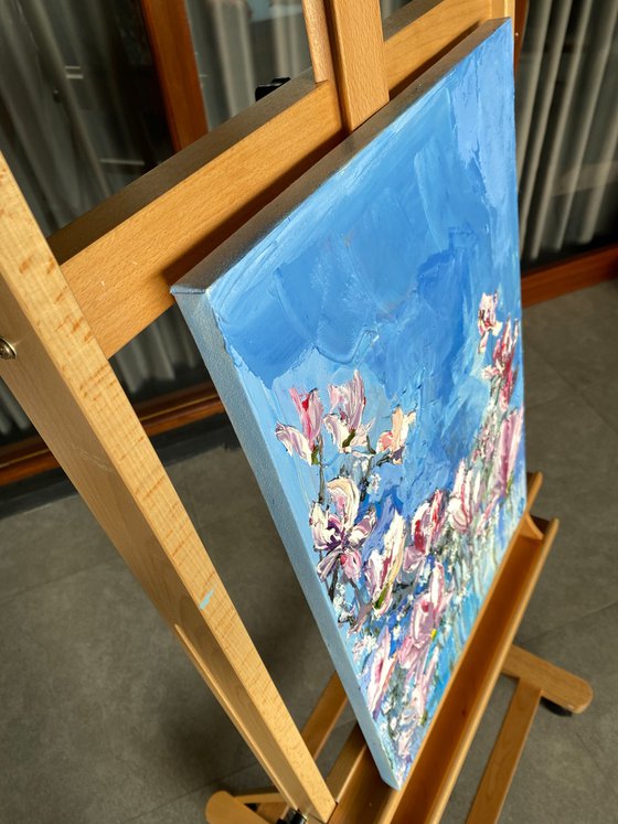 Magnolia Blossom Oil Painting