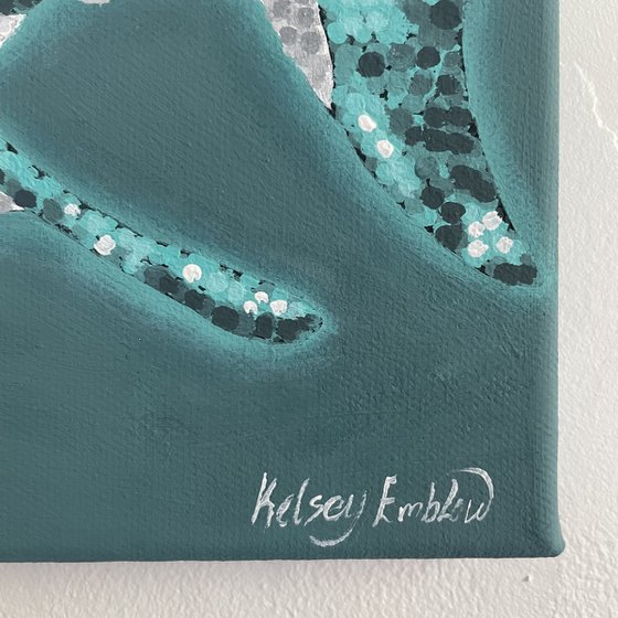 "Tiffany" Great white shark painting