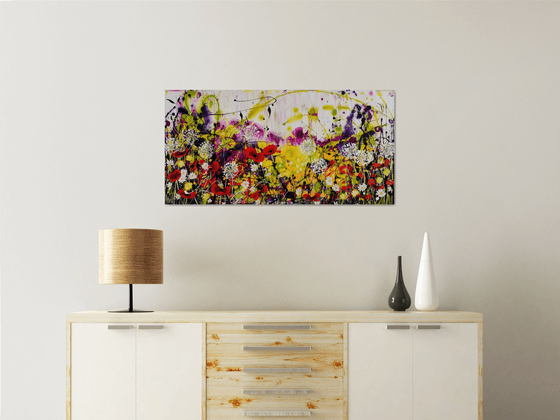 Wildlight Meadow; Abstract Floral Landscape
