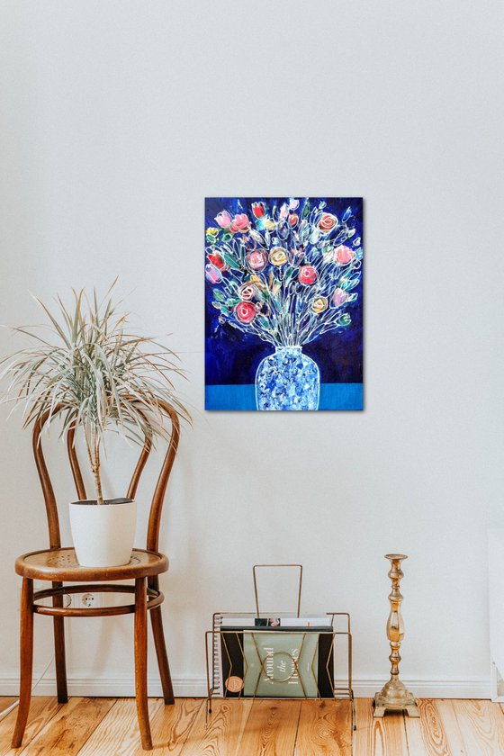 Flowers in a Chinese Vase