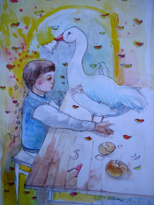 Goose by Aurelija Kairyte-Smolianskiene