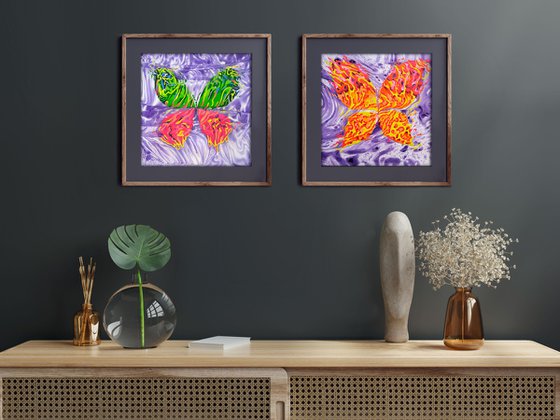 Set of 2 «Violet Dawn»