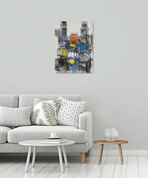 Still life with lemon  (55x75cm, oil painting, ready to hang)