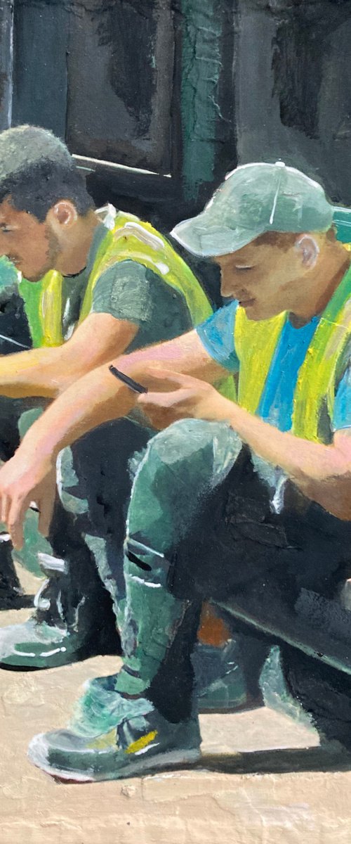 Guys Taking A Break In The Sun by Andrew Reid Wildman